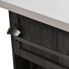 Outdoor Kitchen Island Fir Wood Kitchen Island with Stainless Steel Top, Ample Storage Space, Towel and Spice Racks and a Bottle Opener for Outdoor