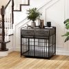 Furniture Style Dog Crate with 2 Drawers, Dog Kennel Medium, Heavy Duty Dog Crates, Dog Kennel Furniture for Small and Medium Dogs