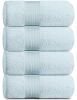 4 Pack Light Blue Color Resort Collection Soft Bath Towels 28x55 inch Luxury Hotel Plush & Absorbent Cotton Bath Towel Large