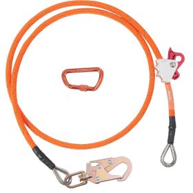 VEVOR 16mm Steel Core Flipline, 8ft(2.4m) Arborist Flipline for Tree Climbing with Alloy Steel Snap Hook & Aluminum Alloy Carabiner