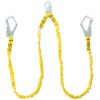 VEVOR 38mm Safety Lanyard, 6ft(1.83m) Fall Protection Lanyard with 2 Alloy Steel Snap Hooks, Retractable Safety Belt for Outdoor/Indoor Tree Climbing