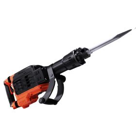 VEVOR Demolition Jack Hammer, 3500W Jack Hammer Concrete Breaker, 2pcs Chisel with Gloves & 360°C Swiveling Front Handle for Trenching