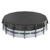 VEVOR 15 Ft Round Pool Cover, Solar Covers for Above Ground Pools, Safety Pool Cover with Drawstring Design, PVC Summer Pool Cover