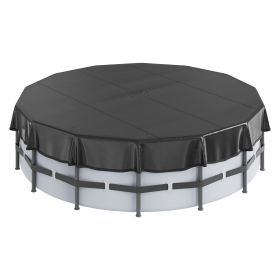 VEVOR 15 Ft Round Pool Cover, Solar Covers for Above Ground Pools, Safety Pool Cover with Drawstring Design, PVC Summer Pool Cover