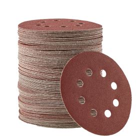 150PCS 5-inch Sanding Discs 60-600 Grit Hook and Loop Sandpaper 8-Hole