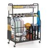 Garage Sports Equipment Organizer with Hooks & Baskets for Basketball