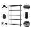 Storage shelves with 5 adjustable levels, garage storage shelves, heavy-duty metal shelves, practical shelf units