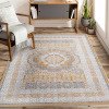 LOOM & LUXE Collection 5X7 Cream/Ivory /Medallion Non-Shedding Living Room Bedroom Dining Home Office Stylish and Stain Resistant Area Rug