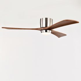 52" Ceiling Fan with Lights Remote Control,Quiet DC Motor 3 Wood Blade Ceiling Fans 6 Speed Levels,Reversible Ceiling Fan, for Patio Living Room