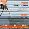 VEVOR Electric Pressure Washer, 2150-PSI 1.85-GPM, Foam Cannon High-Pressure with 5 Different Nozzle, 20ft Hose/35ft Cord Lightweight Washer
