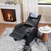 Recliner Chair, Classic and Traditional Manual Recliner Chair with Comfortable Arms and Back Single Sofa for Living Room, Black
