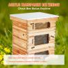 VEVOR Bee Hive 30 Frame Bee Hives Starter Kit, Beeswax Coated Fir Wood, 2 Deep + 1 Medium Bee Boxes Langstroth Beehive Kit