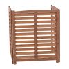3-Panel Outdoor Air Conditioner Fence 3-Section Outdoor Wooden Screen, Outside Wood Privacy Fence, 32" W x 38" H
