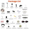 3-in-1 Cordless Electric Pole Saw & Mini Chainsaw & Grass Trimmer Kit with Adjustable Length 2Pcs 21V 1500mAh Batteries 4in/6in Chains Saw Blade 5Pcs