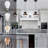 Vintage Farmhouse Pendant Light Rustic Metal Caged Pendant Lights Black Cage Hanging Lamp for Kitchen Island Entryway Bedrooms Living Room Barn