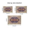 Area Rug 8x10 Vintage Bohemia Large Persian Non-slip Washable Rug For Living Room Kitchen Bedroom Living Room Abstract Geometrical Blue/Yellow