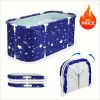 Portable foldable bathtub, thermostatic shower tub tub | ice bath | Separate family bathroom SPA bathtub, shower room soaking vertical bathtub