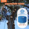 VEVOR 12.7mm Static Climbing Rope, 38M(125ft) Outdoor Rock Climbing Rope 32KN Breaking Tension, Fiber Rope with Steel Snap Hooks for Escape