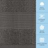 12 Pack Charcoal Color Resort Collection Soft Washcloth Face & Body Towel Set 12x12 inch Luxury Hotel Plush & Absorbent Cotton Washclothes