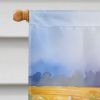 Sunflowers in Watercolor House Flag Large Porch Sleeve Pole Decorative Outside Yard Banner Artwork Wall Hanging, Polyester, House Size, Multicolor