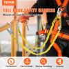 VEVOR 38mm Safety Lanyard, 6ft(1.83m) Fall Protection Lanyard with 2 Alloy Steel Snap Hooks, Retractable Safety Belt for Outdoor/Indoor Tree Climbing
