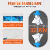 VEVOR 12.7mm Static Climbing Rope, 38M(125ft) Outdoor Rock Climbing Rope 32KN Breaking Tension, Fiber Rope with Steel Snap Hooks for Escape