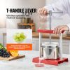 VEVOR Fruit Wine Press, 0.8 Gallon/3L, 2 Stainless Steel Barrels, Manual Juice Maker