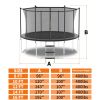 14FT Trampoline with Safety Enclosure Net, Outdoor Trampoline with Heavy Duty Jumping Mat and Spring Cover Padding for Kids and Adults