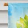 Hydrangeas in Watercolor House Flag Large Porch Sleeve Pole Decorative Outside Yard Banner Artwork Wall Hanging, Polyester, House Size, Multicolor