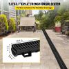 VEVOR Trench Drain System, Channel Drain with Plastic Grate, 5.8x3.1-Inch HDPE Drainage Trench, Black Plastic Garage Floor Drain