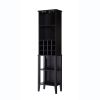 Wooden Wine bottle rack Metal wine glass rack Four shelves Red Cocoa color Espresso
