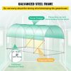 VEVOR Walk-in Tunnel Greenhouse, 14.8 x 6.6 x 6.6 ft Portable Plant Hot House w/ Galvanized Steel Hoops, 1 Top Beam, Diagonal Poles