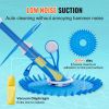 VEVOR Automatic Suction Pool Cleaner, Low Noise Pool Vacuum Cleaner with Extra Diaphragm, 10 x 32 in Hoses & 36-Fin Disc