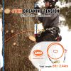 VEVOR 16mm Steel Core Flipline, 8ft(2.4m) Arborist Flipline for Tree Climbing with Alloy Steel Snap Hook & Aluminum Alloy Carabiner