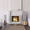 Triangle Firewood Rack with Raised Base for Fireplace Fire Pit