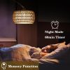 Boho Design Arc Floor Lamp for Valentine's Nights with Dimmable Color LED Bulb, Remote App Control