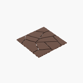 Waterproof, Wear-resistant, DIY Assembly, Garden, Courtyard, Balcony,plastic Flooring (Option: Reddishbrown)