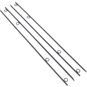 Metal Rebar Piles (Color: Black)