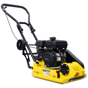 2.5HP Plate Compactor Gas 79.7cc 8200N Force Construction Concrete Tamper Machine Power Paver 19.3 X 12.6 Plate,EPA Compliant (Color: Yellow)