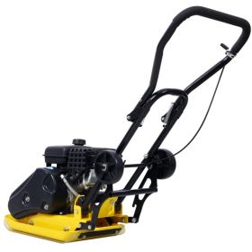 2.5HP Flatbed Compactor 79.7cc 8200N Construction Concrete Compactor Power Paver 19.3 X 12.6-inch Flatbed, In Compliance With EPA Standards (Color: Yellow)