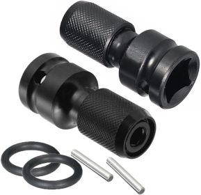 2PCS 1 2 Inch Square Drive To 1 4 Inch Hex Female Socket Adapter - Converter Chuck Adapter For Impact Wrench & Square Drive Drill Bit Holder (Option: A set)