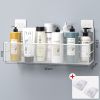 Shower Wall Shelf Wall Mounted Bathroom Shelves Storage Rack Toilet WC Accessories Kitchen Free Punch Condiment Storage Baskets