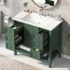 36" Bathroom Vanity with Sink Combo, One Cabinet and Three Drawers, Solid Wood and MDF Board