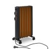 1500W Oil Filled Radiator Heater with 3 Heating Modes Portable Electric Space Heater, Black