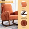 COOLMORE Rocking Chair, Modern Glider Chair, Recliner Armchair with Wood Legs and Side Pocket