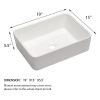 Ceramic Rectangular Vessel Bathroom Sink