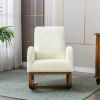 COOLMORE Rocking Chair, Modern Glider Chair, Recliner Armchair with Wood Legs and Side Pocket