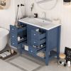 36" Bathroom Vanity with Sink Combo, One Cabinet and Three Drawers, Solid Wood and MDF Board