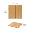 Plastic Composite Deck Tiles Set of 35pcs, Composite Decking Resist Rust, Water, Weather, Indoor&Outdoor, Easy to DIY & Maintain, Ideal for Patios