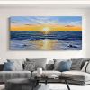 Oil Painting Hand Painted Horizontal Panoramic Abstract Modern Rolled Canvas Home hallway living room bedroom wall art